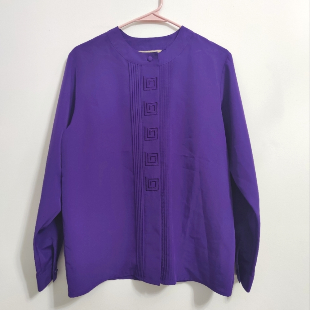 💐DONATED💐VTG Eggplant Purple Colored Blouse